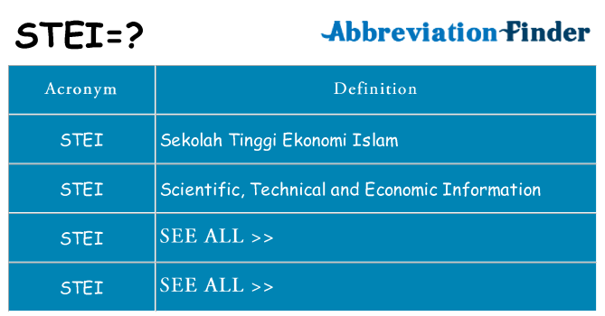 What does stei stand for