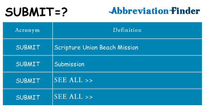 What does submit stand for