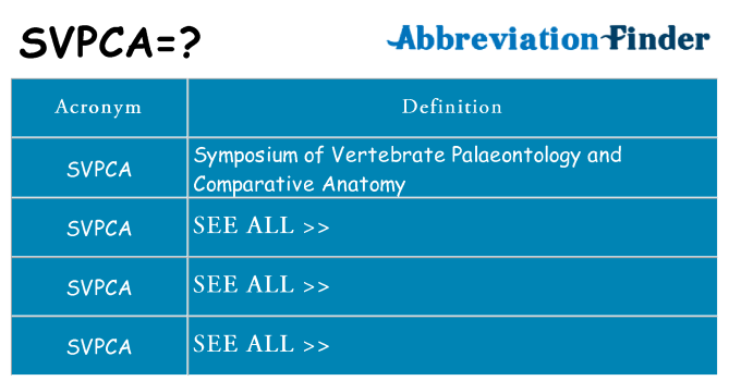 What does svpca stand for