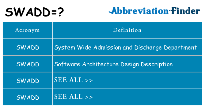 What does swadd stand for