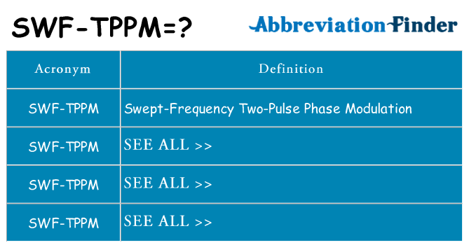 What does swf-tppm stand for