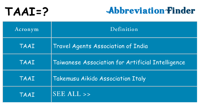 What does taai stand for