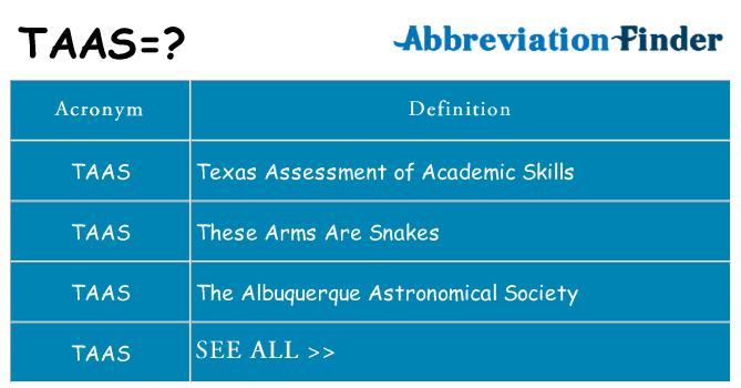 What does taas stand for