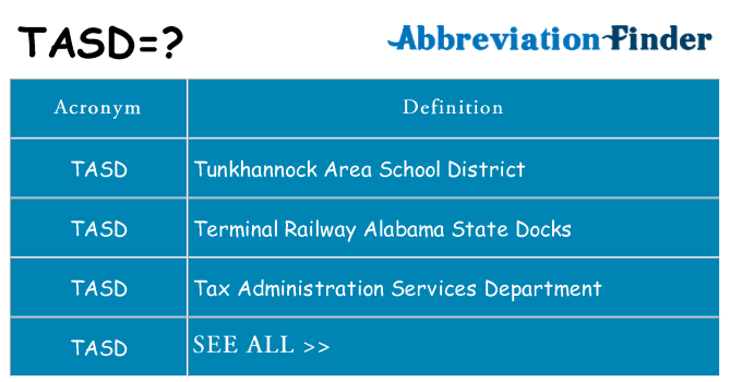 What does tasd stand for