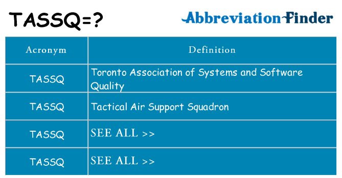 What does tassq stand for