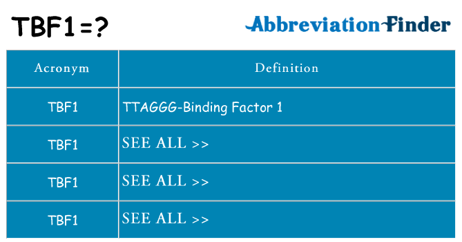 What does tbf1 stand for