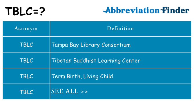What does tblc stand for