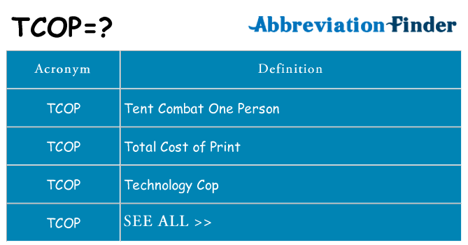 What does tcop stand for