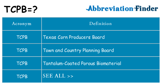 What does tcpb stand for