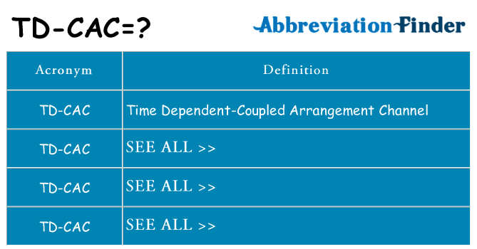 What does td-cac stand for