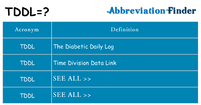 What does tddl stand for