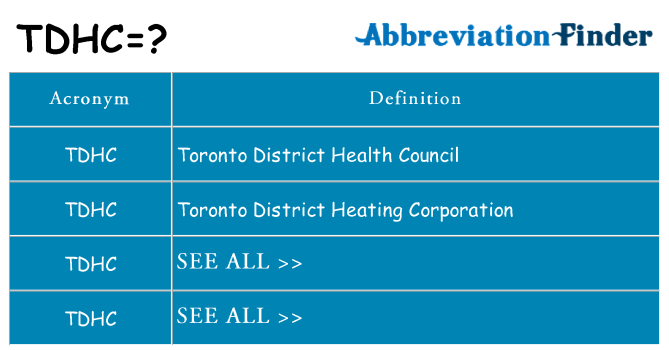 What does tdhc stand for