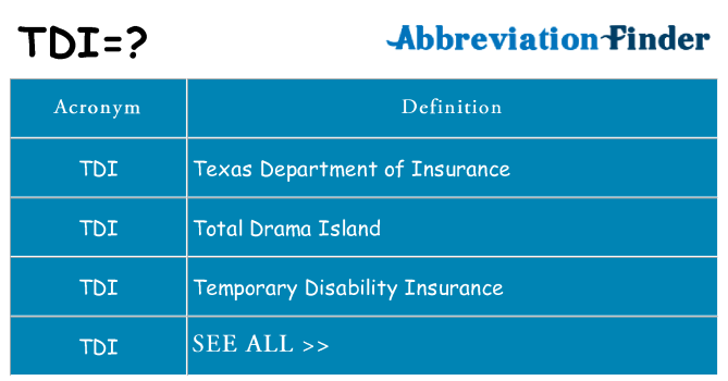 What does tdi stand for