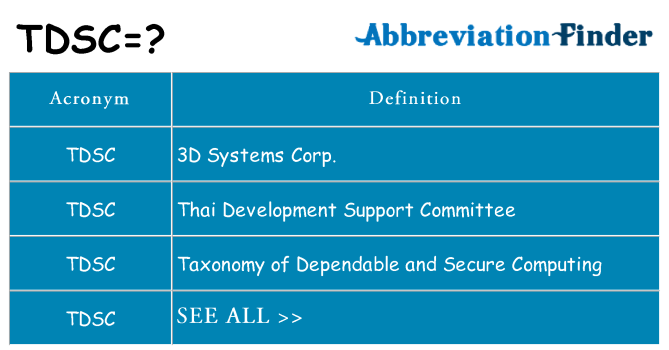 What does tdsc stand for