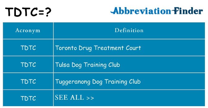 What does tdtc stand for