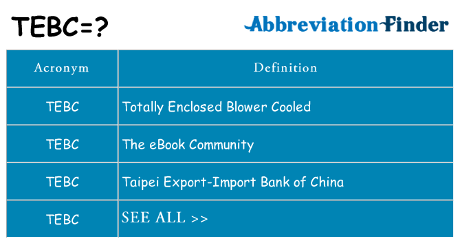 What does tebc stand for