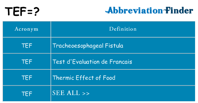 What does tef stand for