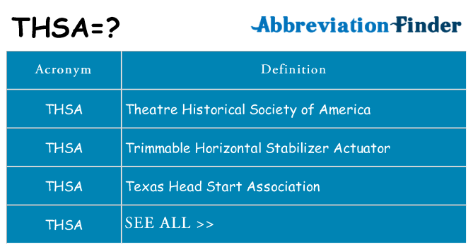 What does thsa stand for