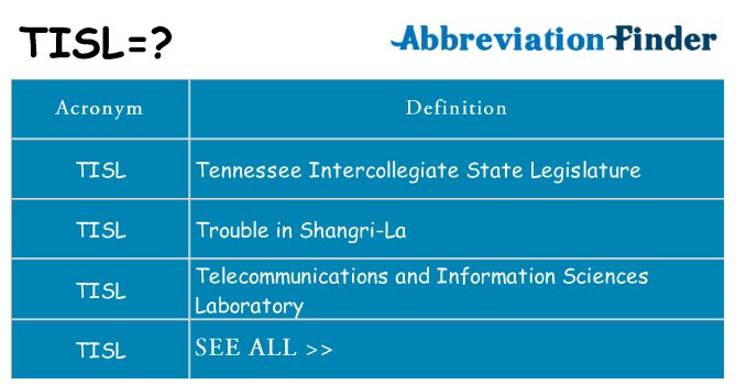 What does tisl stand for