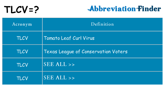 What does tlcv stand for