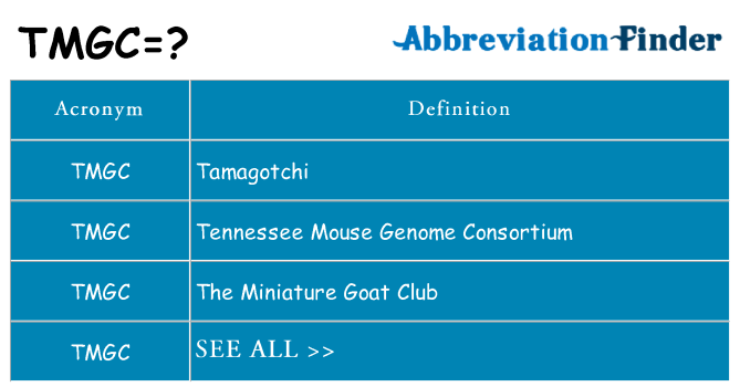 What does tmgc stand for