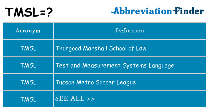 What does tmsl stand for