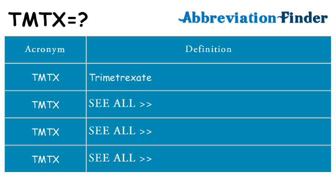 What does tmtx stand for