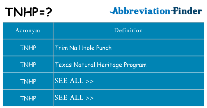 What does tnhp stand for