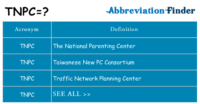 What does tnpc stand for