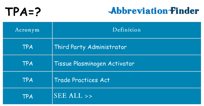 What does tpa stand for