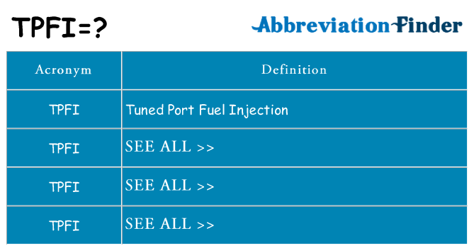 What does tpfi stand for
