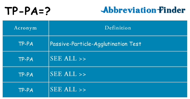 What does tp-pa stand for