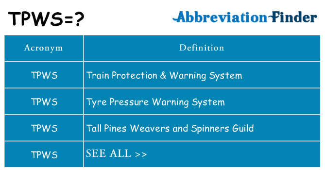 What does tpws stand for