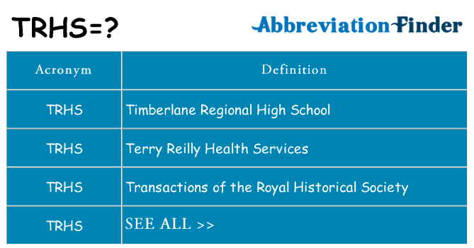 What does trhs stand for