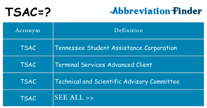 What does tsac stand for