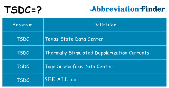 What does tsdc stand for