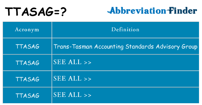 What does ttasag stand for