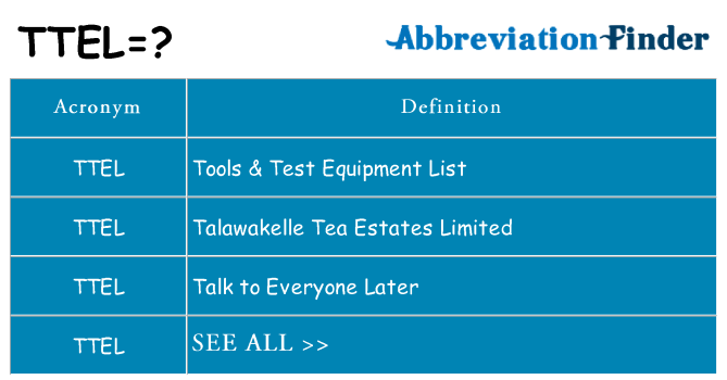 What does ttel stand for