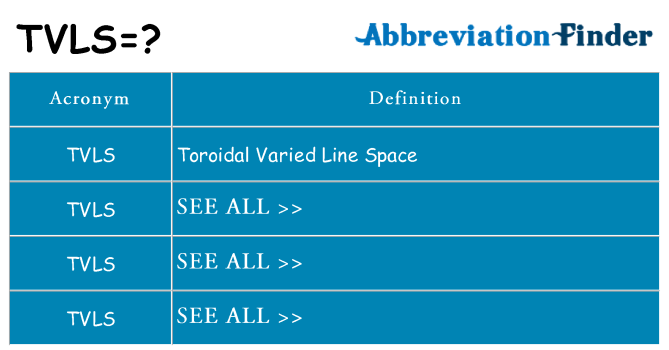 What does tvls stand for
