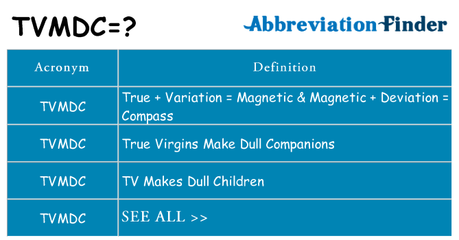 What does tvmdc stand for