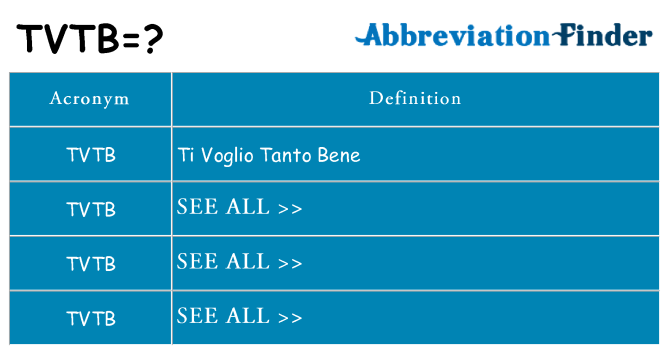 What does tvtb stand for