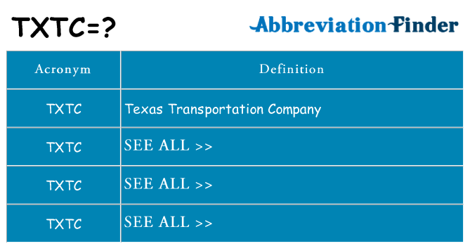 What does txtc stand for