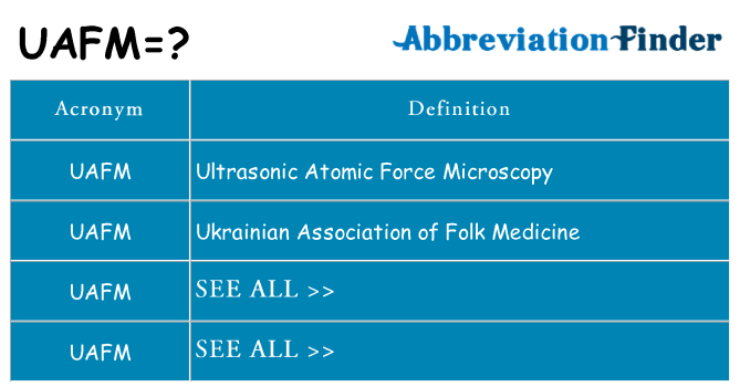What does uafm stand for
