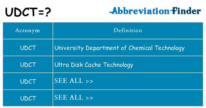 What does udct stand for