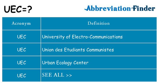 What does uec stand for