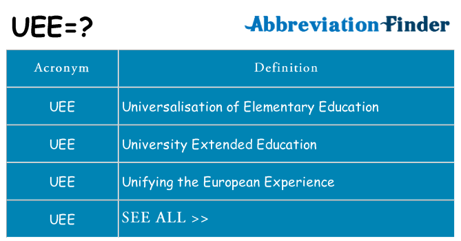 What does uee stand for