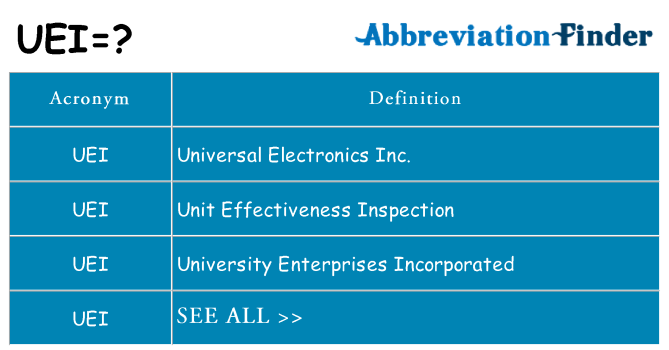 What does uei stand for