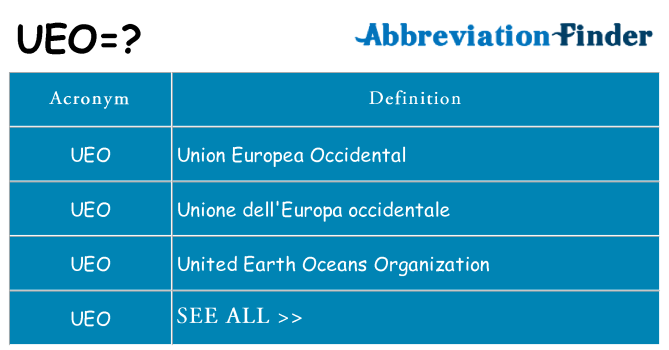 What does ueo stand for