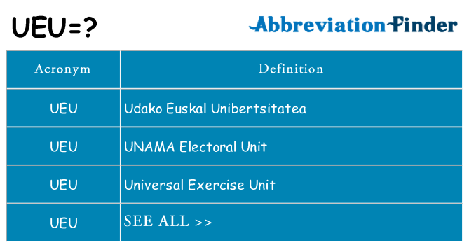 What does ueu stand for