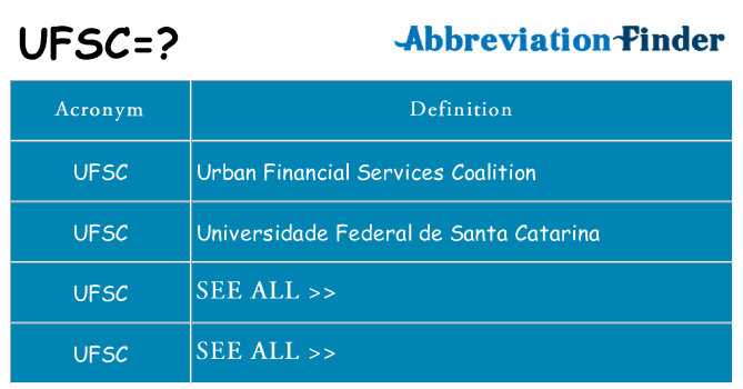 What does ufsc stand for